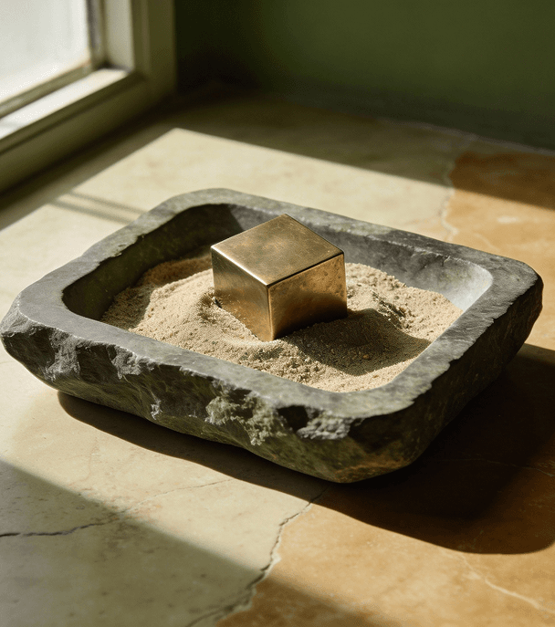 Gold coins in water forming ripples